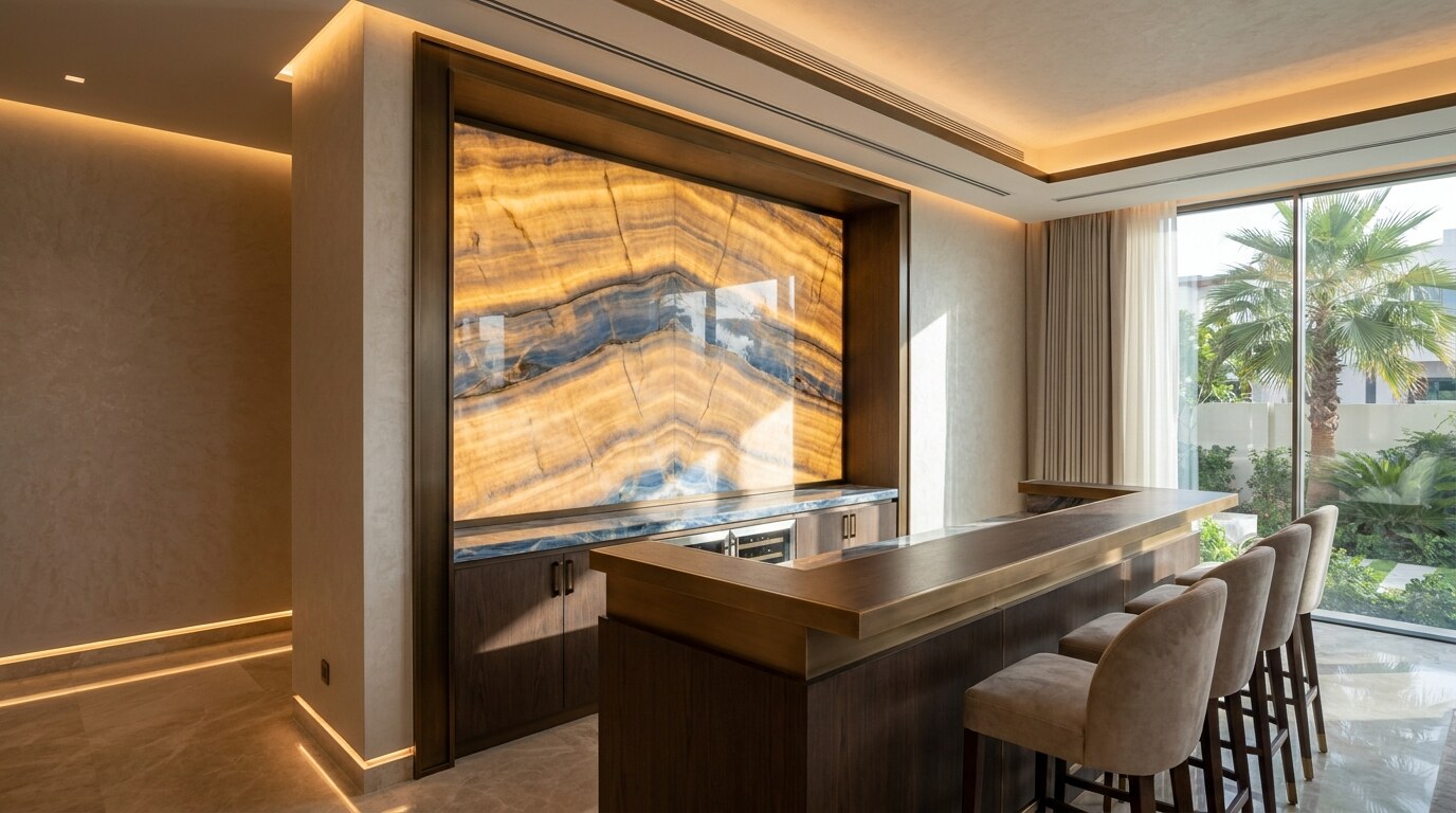 Luxury Lighting Design in Dubai Villas: Circadian Scenes, Backlit Onyx, and Concealed Control